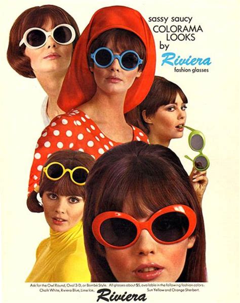 1960s style sunglasses.